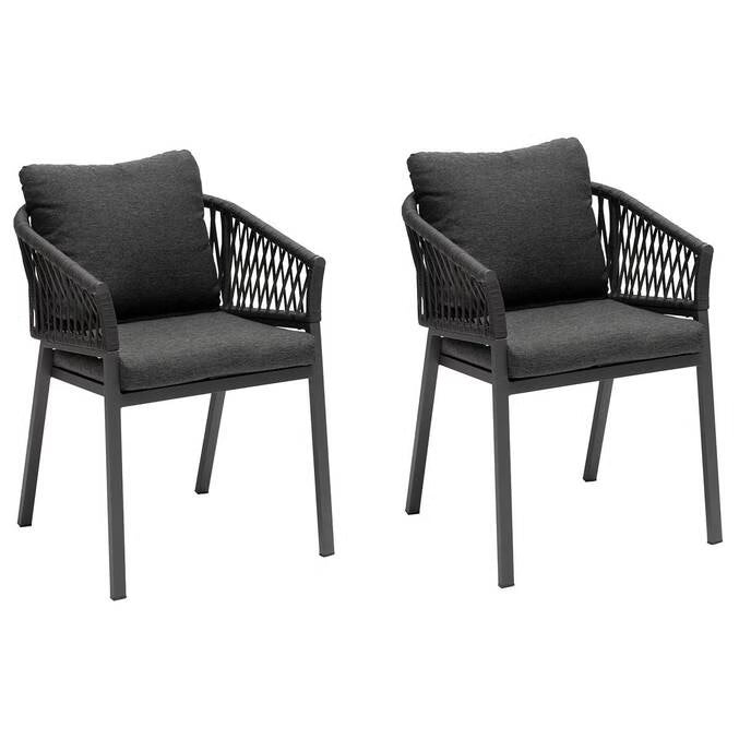 Lot de 2 fauteuils de jardin ORIENGO Anthracite & Graphite