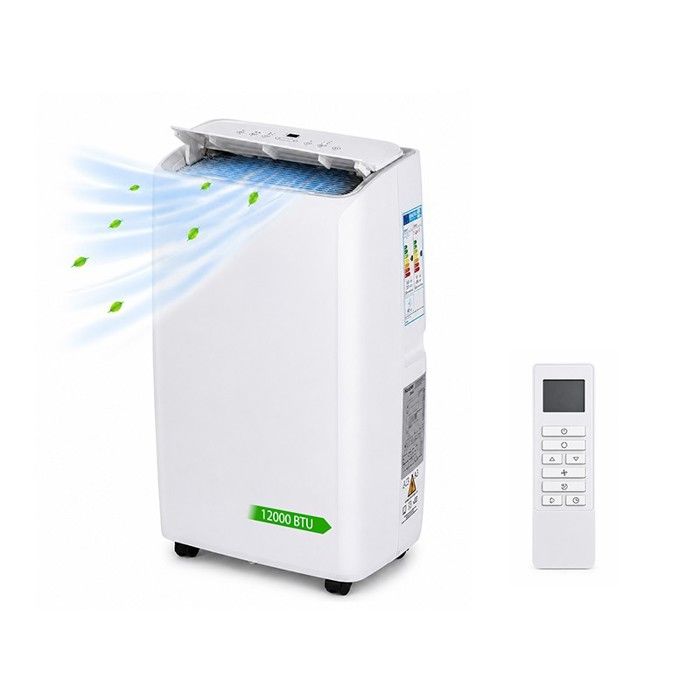 Kooper - Blanc - Climatiseur Portable 12000 Btu - Déshumidificateur - Ventilateur - homidiscount