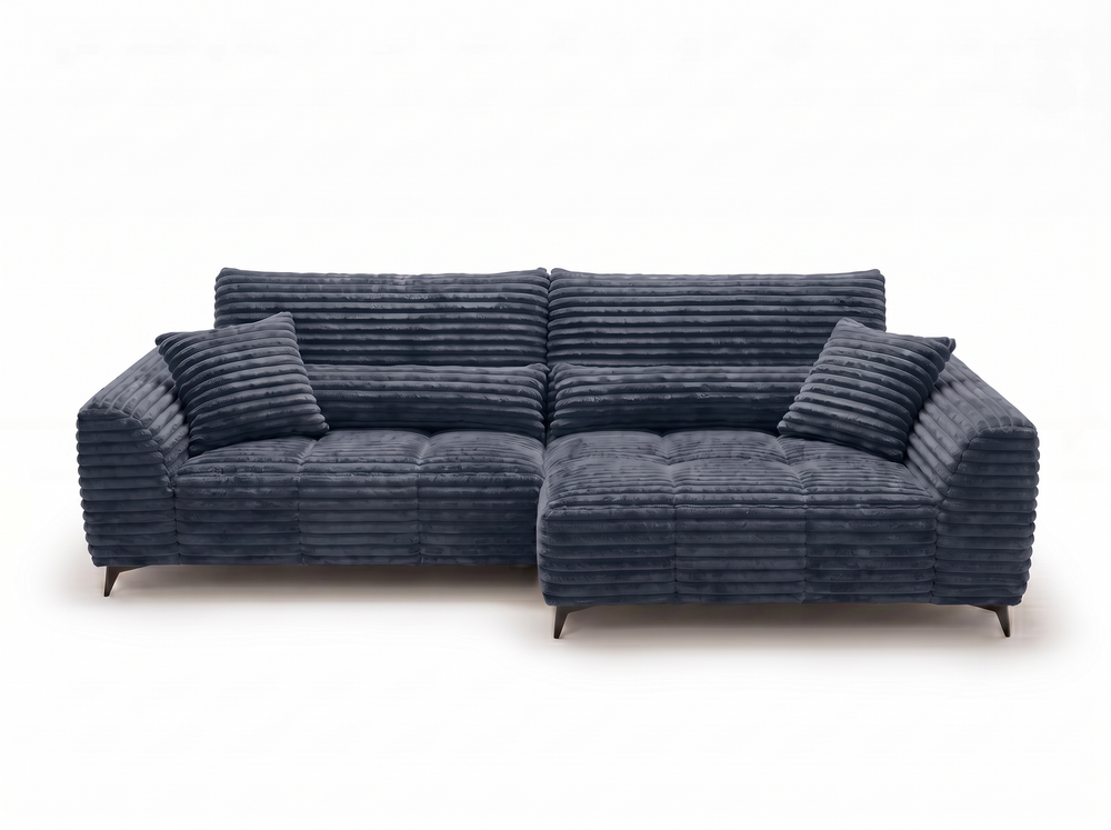BATIGNOLLES Canapé d’angle convertible - Bleu