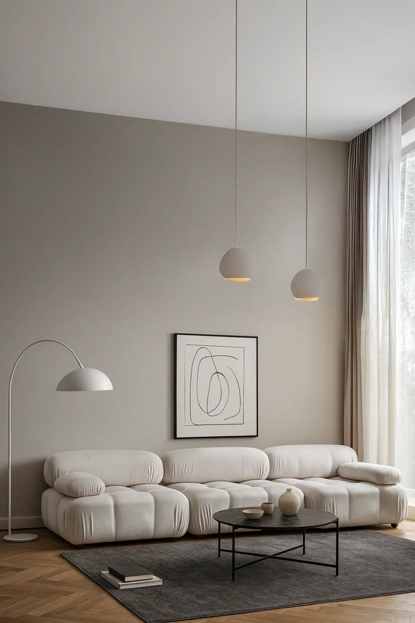Nuvola Dusty Velvet 3 places - Blanc