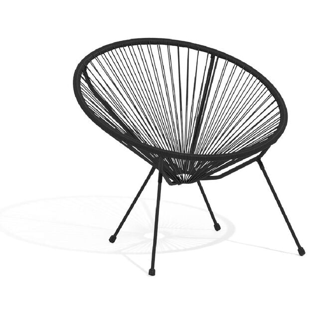 Fauteuil de jardin Urban filaire noir 85xH83x72cm - homidiscount