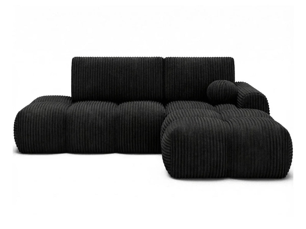 KLÉBER Canapé d’Angle Kléber - Noir - homidiscount