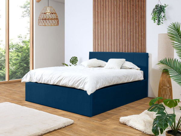 VIVARA Lit coffre VIVARA rangement XL - Bleu - homidiscount